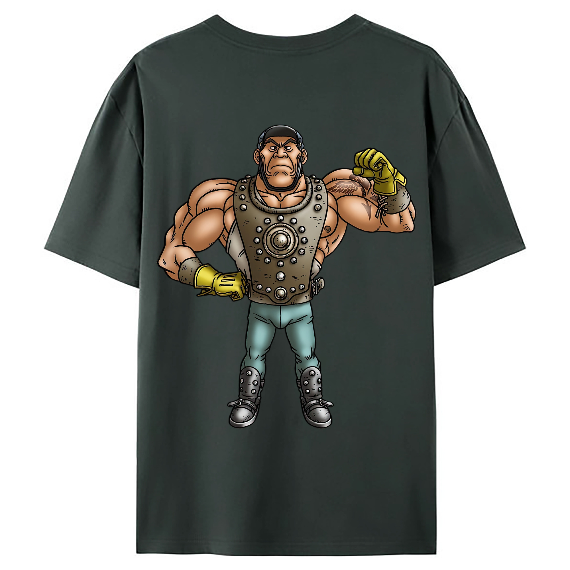 （画像用） ドラゴンクエスト Doragon Kuesuto Dragon Quest 綿100％ メンズ半袖Tシャツ（バックプリント） 通気性